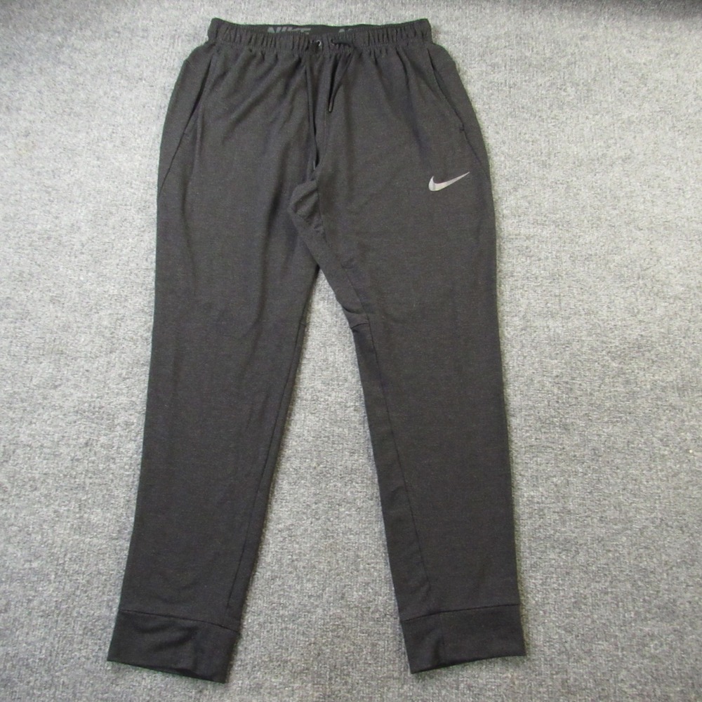 Nike Dri‑FIT Fleece Jogger Pants Mens Large Gray‎ Athletic Training Stretch Gym
